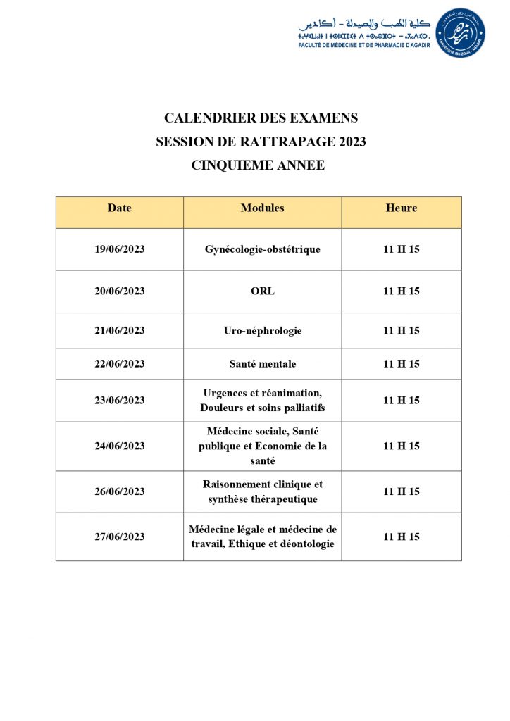 Université Orleans Calendrier Examens 